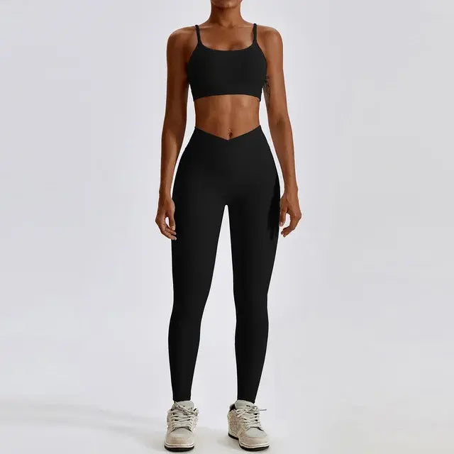 Women's Athletic Workout Set – Stylish Gym Clothes for Training & Fitness