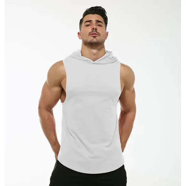 Cotton Sleeveless Workout Hoodie