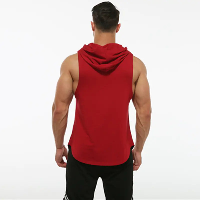 Cotton Sleeveless Workout Hoodie