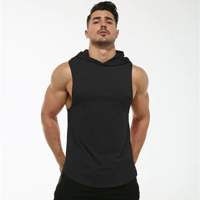 Cotton Sleeveless Workout Hoodie