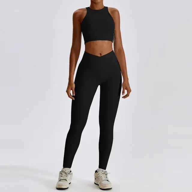 Women's Athletic Workout Set – Stylish Gym Clothes for Training & Fitness