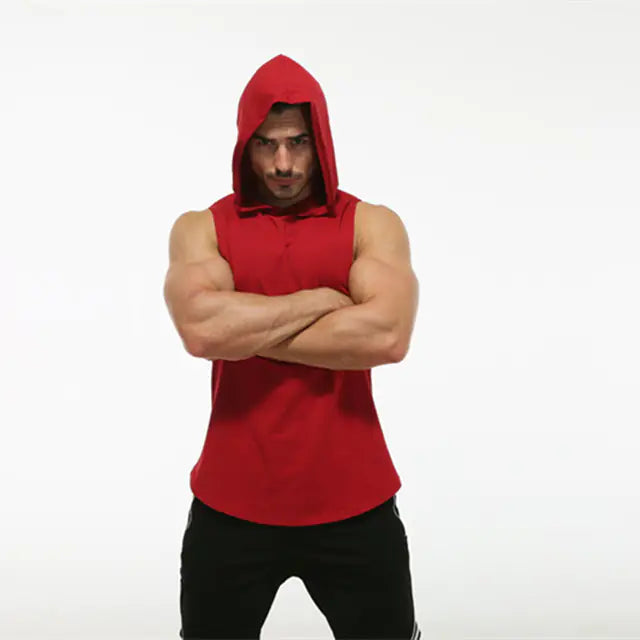 Cotton Sleeveless Workout Hoodie