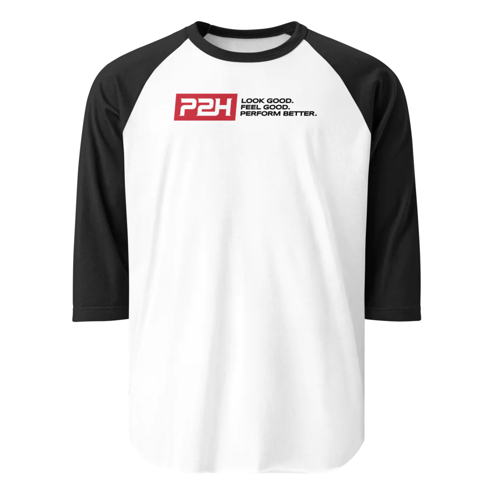 Unisex 3/4 Sleeve Raglan Shirt – Tultex 245 | Prime Peak Haven Gym Tee